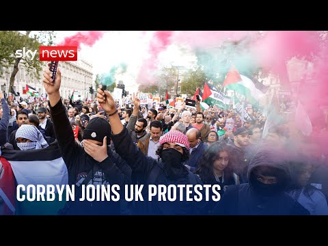 UK: Jeremy Corbyn among those attending pro-Palestinian marches