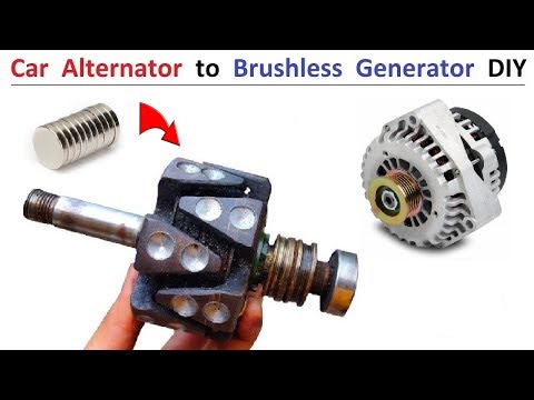 12V Car Alternator to Brushless Generator Self Excited - Amazing Idea DIY