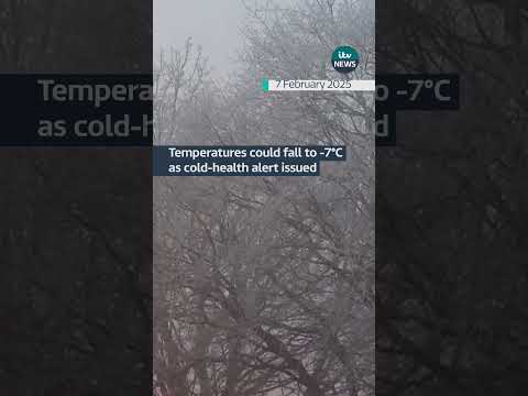 Temperatures could fall to -7°Cas cold-health alert issued #itvnews #shorts #weather