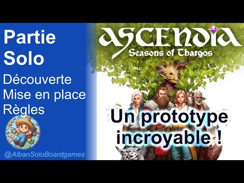 [FR] Ascendia - Seasons of Thargos | Partie Solo Complète | Règles expliquées | Copie presse