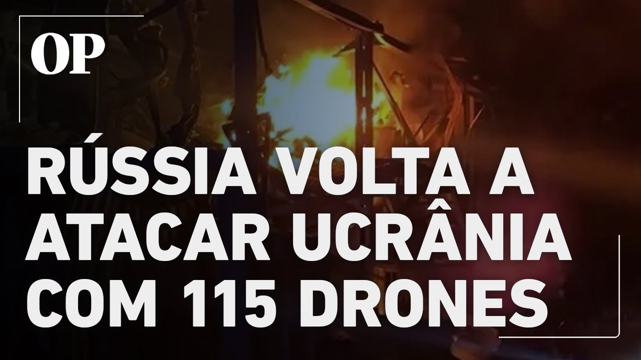 Rússia lança 115 drones contra a Ucrânia; Zelensky reporta quase 100 abatidos