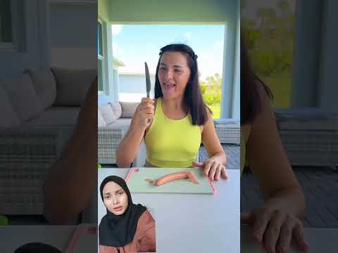 Susah Banget Potong Sosis😅@MartaAndRustam#vidioshort #trendingvideo