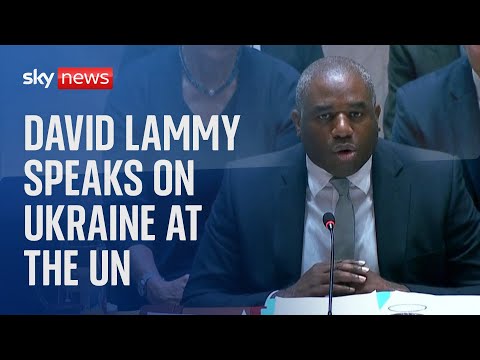 UK Foreign Secretary David Lammy speaks about Ukraine at the UN