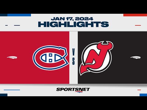 NHL Highlights | Canadiens vs. Devils - January 17, 2024