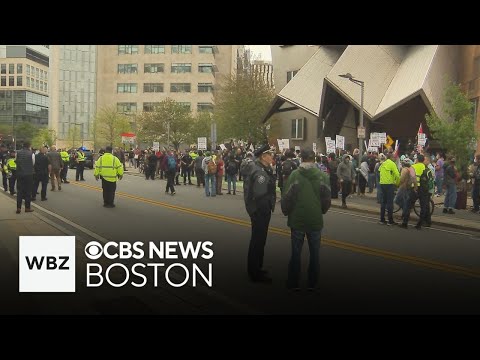 Police confront pro-Palestinian protesters at MIT
