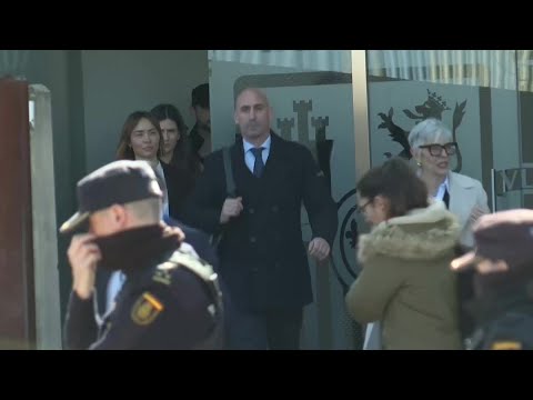 Former football chief Luis Rubiales leaves Spanish court on first day of forced kiss trial | AFP