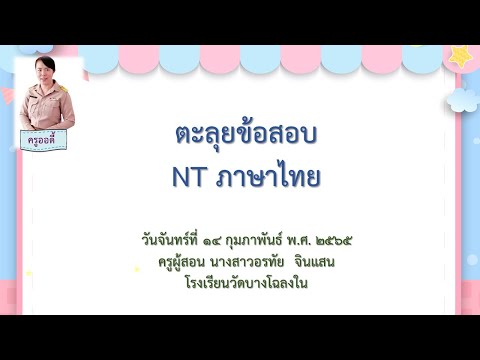 ตะลุยข้อสอบNTความสามารถด้านภ