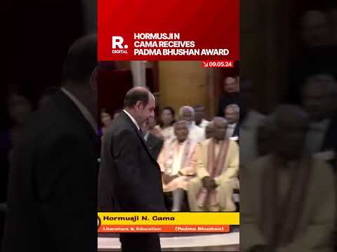 Hormusji N Cama Receives Padma Bhushan Award At Padma Awards 2024