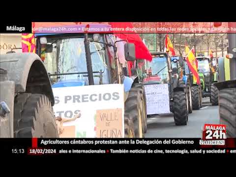 Noticia - Agricultores cántabros protestan ante la Delegación del Gobierno