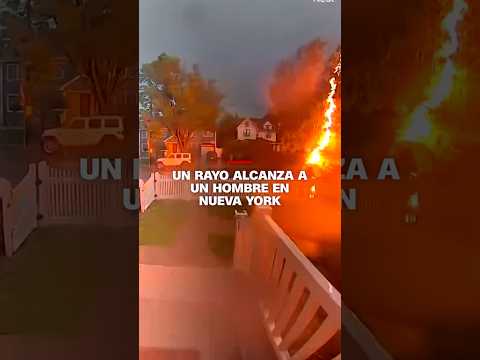 Video capta el momento en que un hombre es alcanzado por un rayo en Nueva York