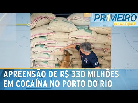 1,3 tonelada de café com cocaína é apreendida no Porto do Rio | Primeiro Impacto (29/03/24)