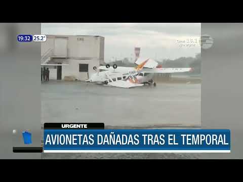 Fuerte temporal causó daños en el aeropuerto Silvio Pettirossi