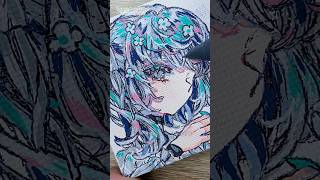 🌼アクリルペンで『小さな願い』を描くメイキング🎨🦜 #Shorts  #illustration #acrylicpainting