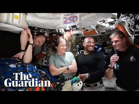 Artemis II crew speak after record-breaking trip around the Moon – watch live