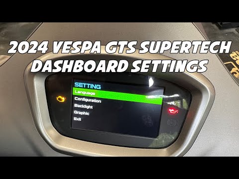 Navigating the settings menu on a 2024 Vespa GTS Supertech