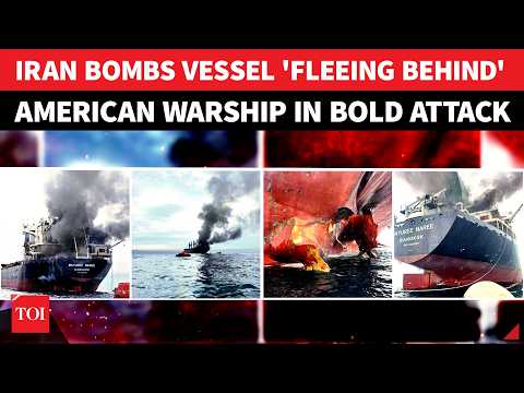 US <strong>Navy</strong> Shield Broken? IRGC Bombs Ship Hiding <strong>Behind</strong> American Warship Route; 'ESCAPE ROUTE FAILS...'