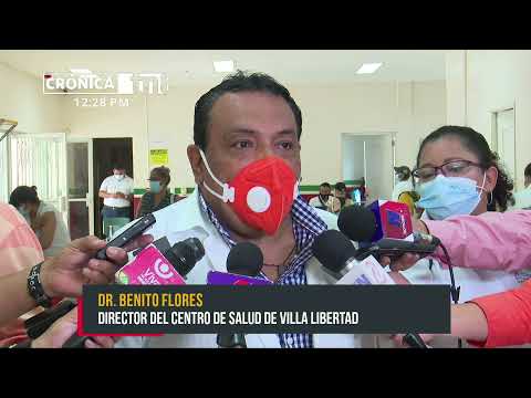 Nicaragüenses en jornada de vacunación con la segunda dosis de la Sputnik V
