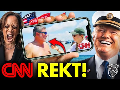 VIRAL: CNN Reporter Gets ROASTED By Shirtless MAGA Boater Live On-Air | Makes PERFECT Case for Trump