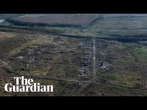 Aerial video shows village in Donetsk Ukrainian army claim to have reclaimed