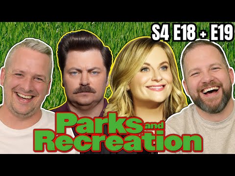 British Guys HILARIOUS Parks and Recreation Reaction S4 E18 + E19