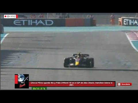 Checo Pérez queda 4to y Pato O'Ward 18 en el GP de Abu Dhabi; Hamilton lidera la FP1