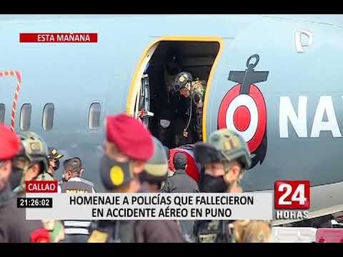 Callao: policías fallecidos en accidente aéreo reciben homenaje póstumo