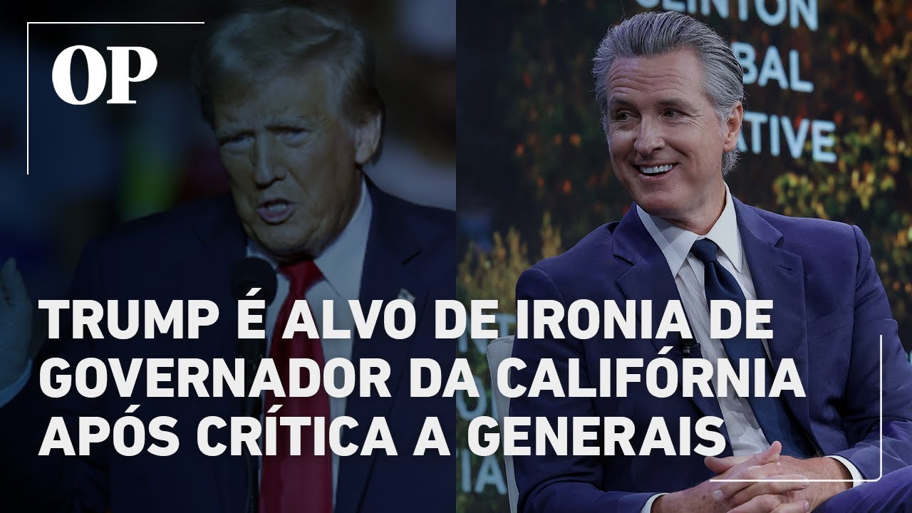 Trump é alvo de ironia do governador da Califórnia após crítica a generais
