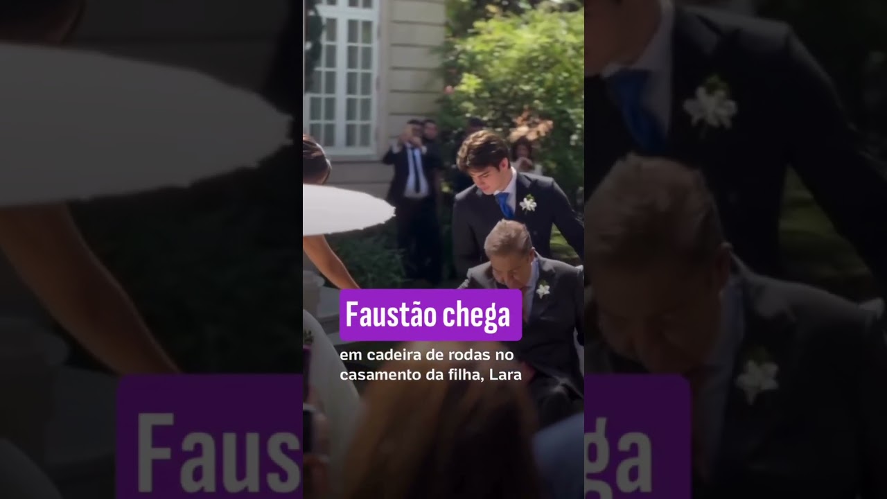 Faustão emociona ao levar a filha Lara Silva até o altar apresentador está em cadeira de rodas