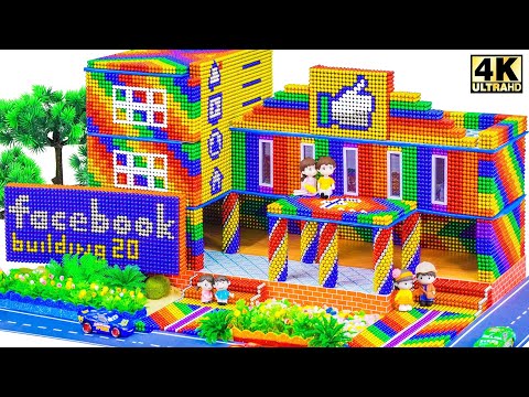DIY - How To Build Amazing Facebook House from Magnetic Balls | ASMR Satisfaction