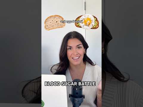 Sourdough vs with avocado and eggs (blood sugar results)