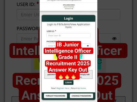 IB Junior Intelligence Officer Grade II Recruitment 2025 Answer Key Out🔥🔥🔥|| #ib #answerkeyout