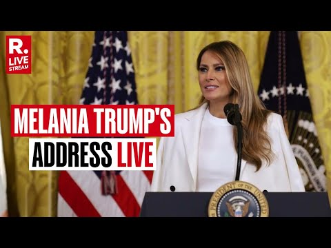 US News LIVE: First Lady Melania Trump Addresses The Nation At Grand Foyer