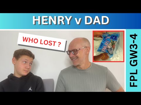 HENRY v DAD CHALLENGE - FPL GW3 points, ICE BATH FORFEIT !, Transfers & our GW4 Teams | Dad v Son