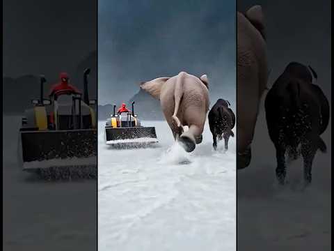 Marvelous Dancing Polish Cow funny cow dance Spiderman jcb tractor cow milk farm Elephant Ghillie