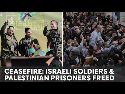 Gaza ceasefire: Four Israeli hostages freed by Hamas in swap for 200 Palestinian prisoners