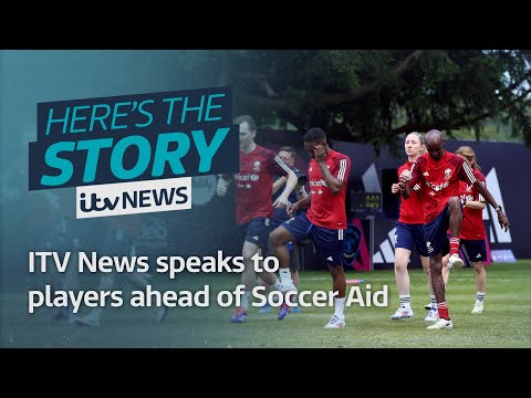 ITV News chats to players at Soccer Aid of their charity match for UNICEF