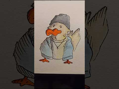 Día 166 | Pato Eminem #dibujo #pato #art #draw #artist #eminem #rap #duck #memes