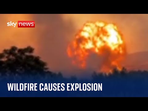 Greece: Wildfire causes ammunition blast