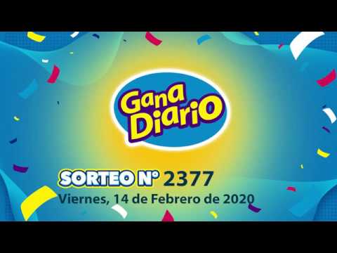 Sorteo Gana Diario - Viernes 14 de Febrero de 2020