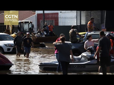 Presidente de Brasil visita a víctimas de tormentas en Río Grande del Sur