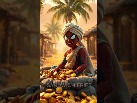 🤑 Spider man ko mila Khajana 💰 Maja aa gya 😂🤣 #shorts #spiderman