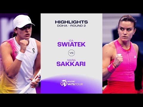 Sakkari vs. Swiatek Doha Round 1 | WTA Match Highlights