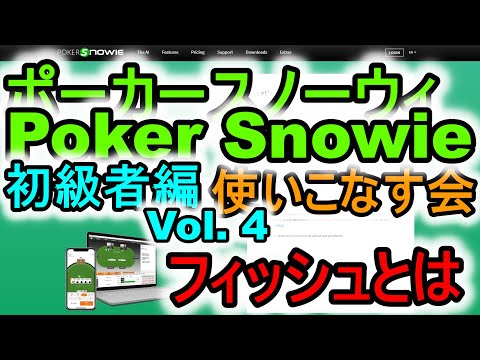 ポーカースノーウィを使いこなす：Vol.4 ホールデム初級者のためのSnowieの活用法 フィッシュとは【Poker Snowie】