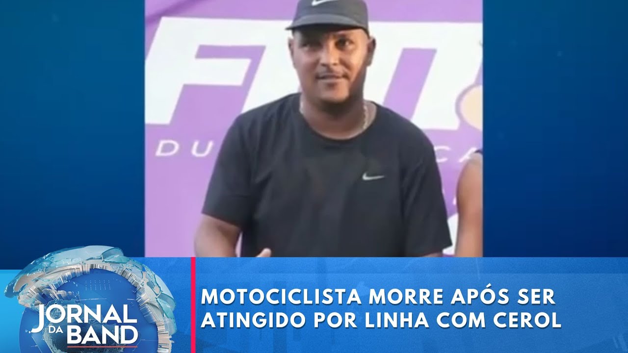 Motociclista morre após ser atingido por linha com cerol no RJ | Jornal da Band