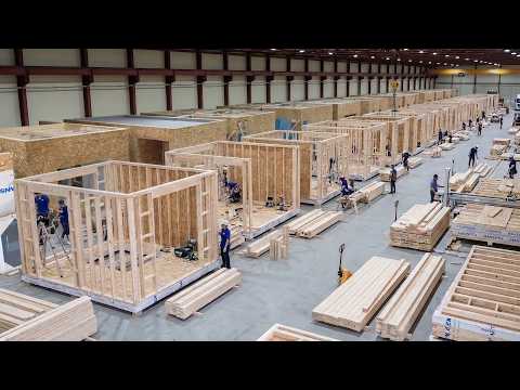 Korea's Innovative Modular Wooden House Manufacturing Process | Full Process