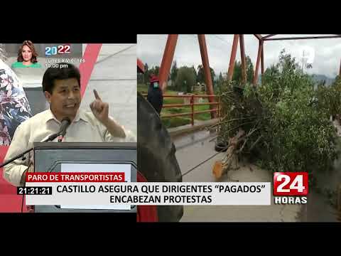 Pedro Castillo sobre paro de transportistas: “Pondremos orden en las próximas horas”