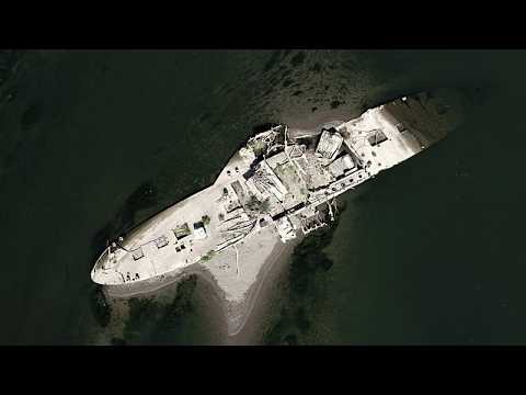 Drought on Serbia's Sava River reveals long-lost WWII shipwreck