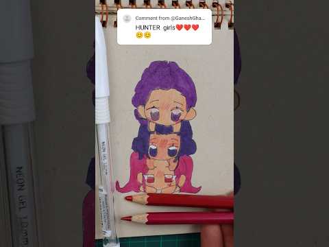 Drawing Huntrix |Kpop Demon Hunters| 🔥 #kpopdemonhunter #sodapop