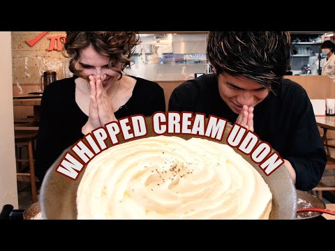 We tried Japan?s Whipped Cream Udon!!! What was it like"