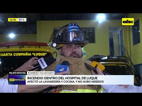 Incendio dentro del hospital General de Luque